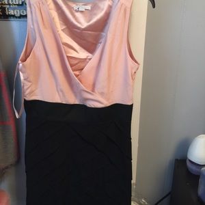 Pink and black dress