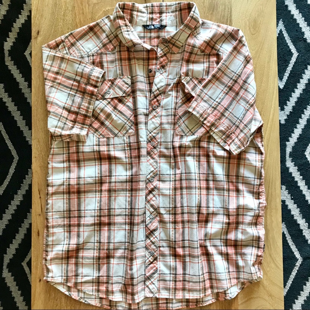 North Face Short Sleeve Snap Button Shirt