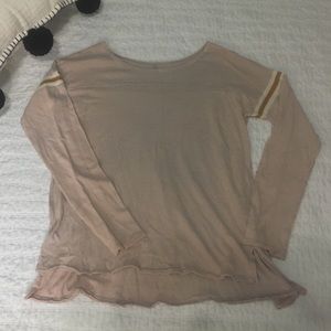 Free People rose color LS tee medium