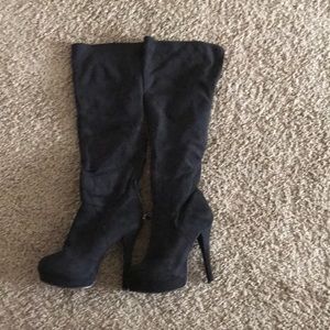 Black Thigh High Kardashian Kollection Boots