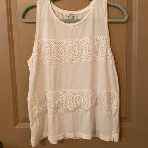 Lace front J. Crew top