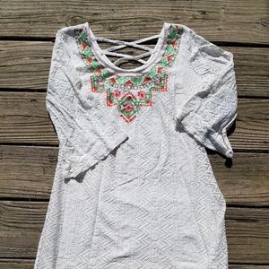 Red Camel White Lined Tunic/Dress