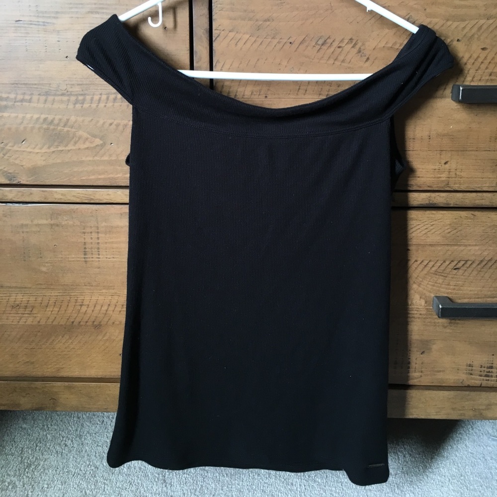 Black off the shoulder comfy top