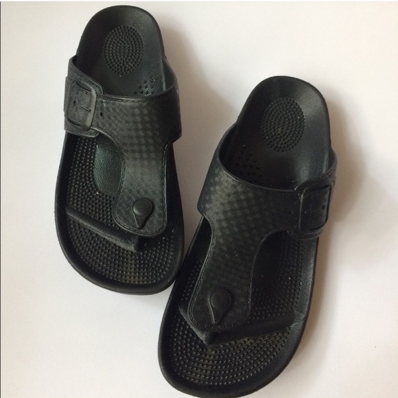 plastic footbed sandals