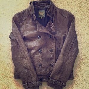 Brown Leather Jacket from Madewell