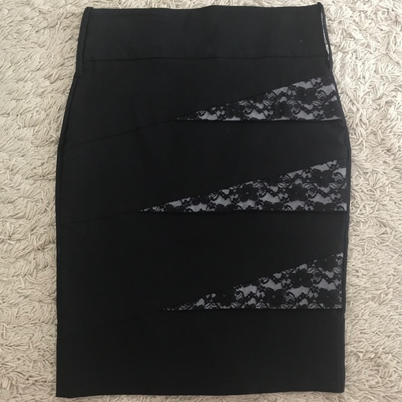 macys Dresses & Skirts - bodycon sexy bandage pencil skirt lace inset