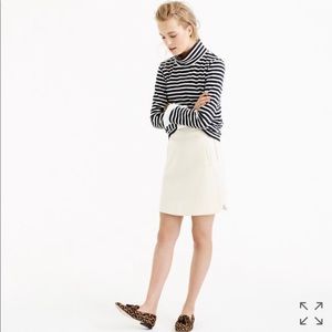 J. Crew mini skirt in double-serge wool
