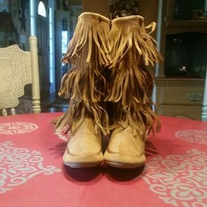 Leather suede moccasins