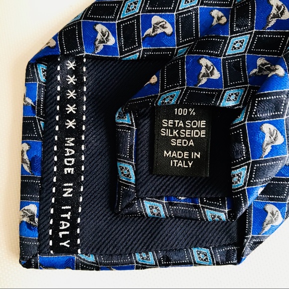 Ermenegildo Zegna Silk Calla Lily Geometric Tie - Picture 3 of 3