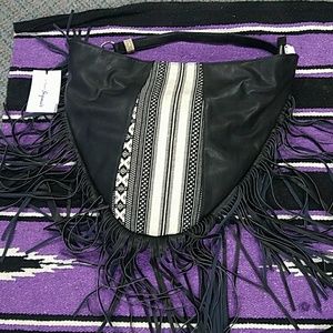Leather purse hobo bag