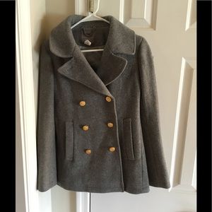 J.crew stadium cloth majesty peacoat