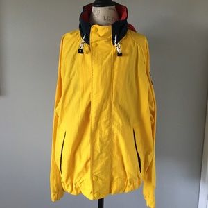 Tommy Hilfiger, yellow windbreaker/ rain coat