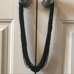 Black beaded necklace