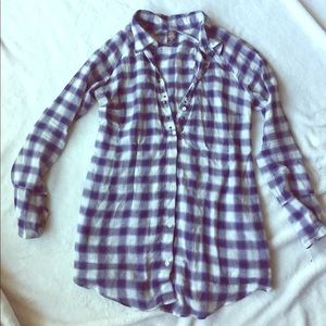 Free People Plaid Tunic - size 12