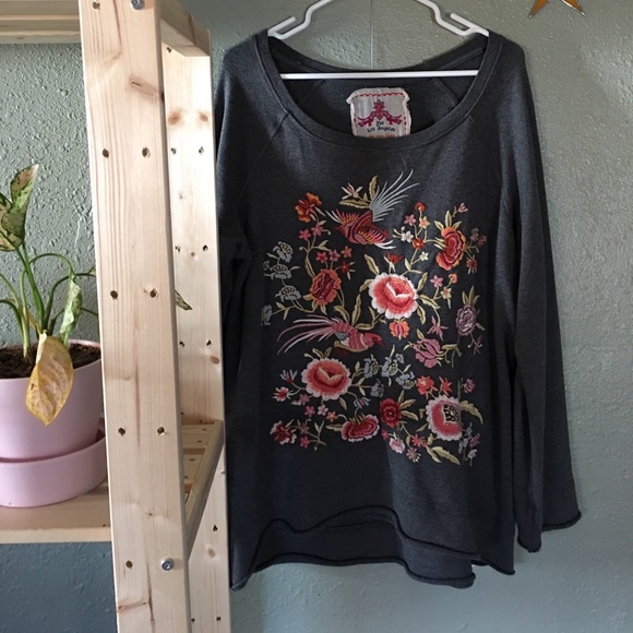 Johnny was embroidered sweatshirt clearance