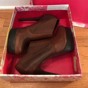 Chinese Laundry Booties in Brownie