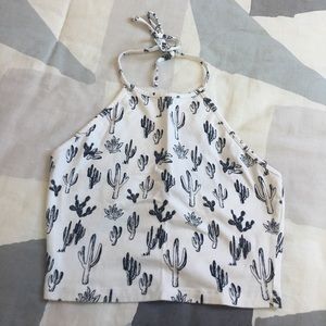 Cacti Halter Top