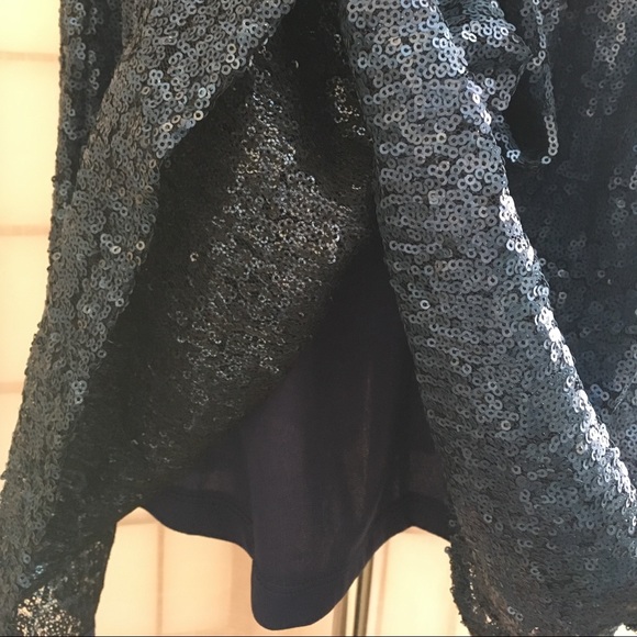 ISSI Navy blue sleeveless sequined dress - Picture 5 of 8