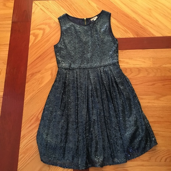 ISSI Navy blue sleeveless sequined dress - Picture 8 of 8