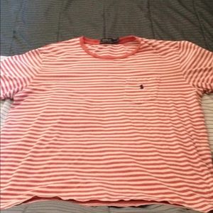 Polo. Ralph Lauren red and white striped T-shirt