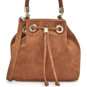 tan suede medium size bag