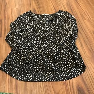 Old Navy Large Black Button Down Blouse