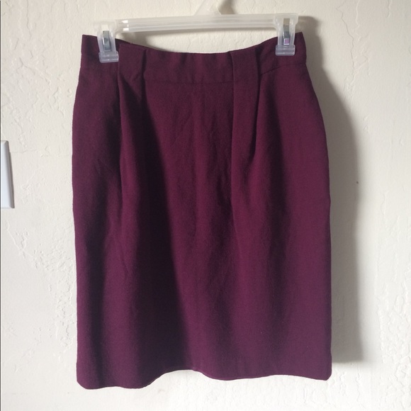 Jones New York Dresses & Skirts - Jones New York Maroon Wool Pencil Skirt