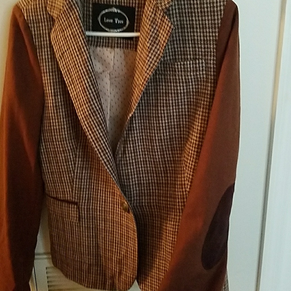 Womens blazer with elbow patches