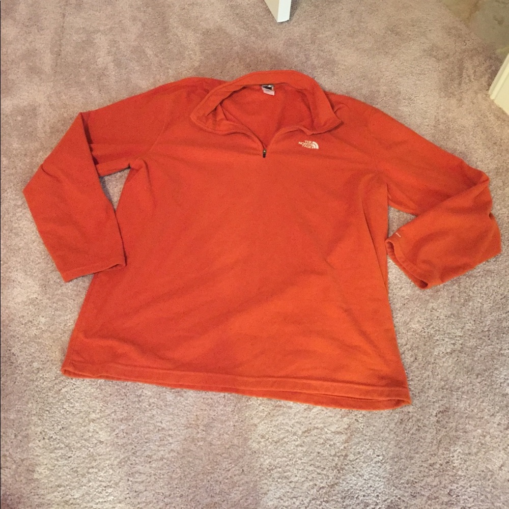 Northface orange 3/4 zip
