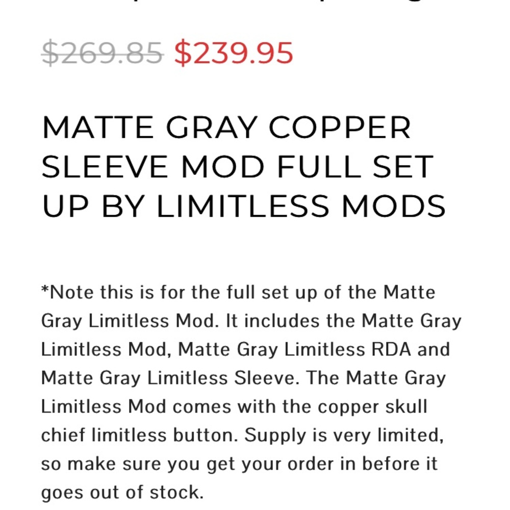 Matte Gray Full Limitless Set Up With Script Logo - Picture 2 of 2