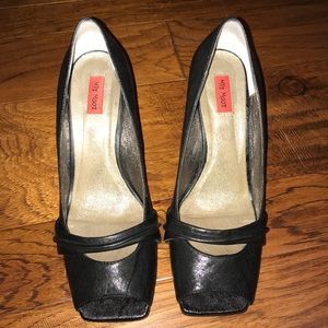 Miz Mooz Zaza black wedges size 10