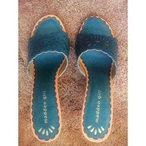 NIB Madden Girl G-Corona Teal Paris Size 8.5