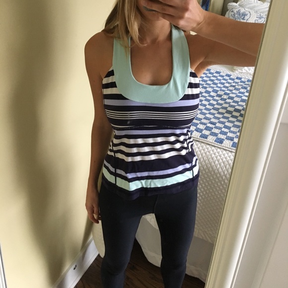 lululemon athletica Tops - Lululemon Striped Exercise Top