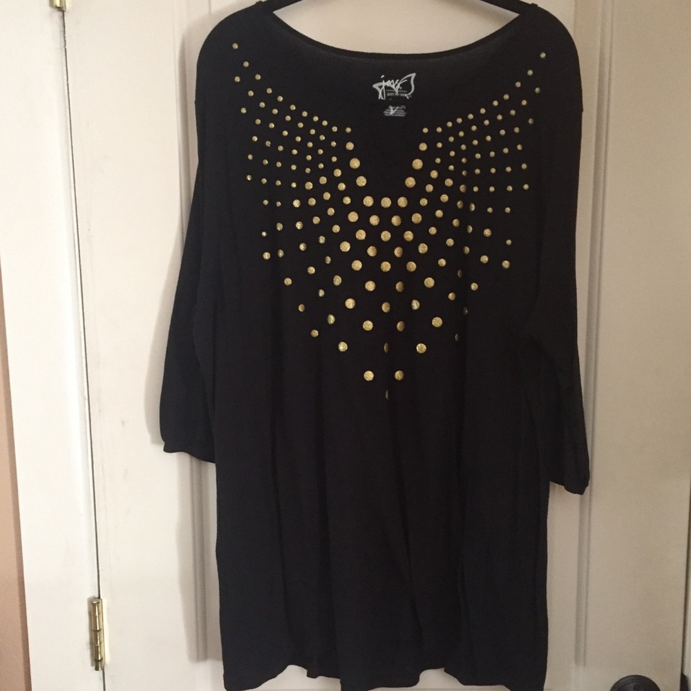 3/4 sleeve rayon/poly blend tee