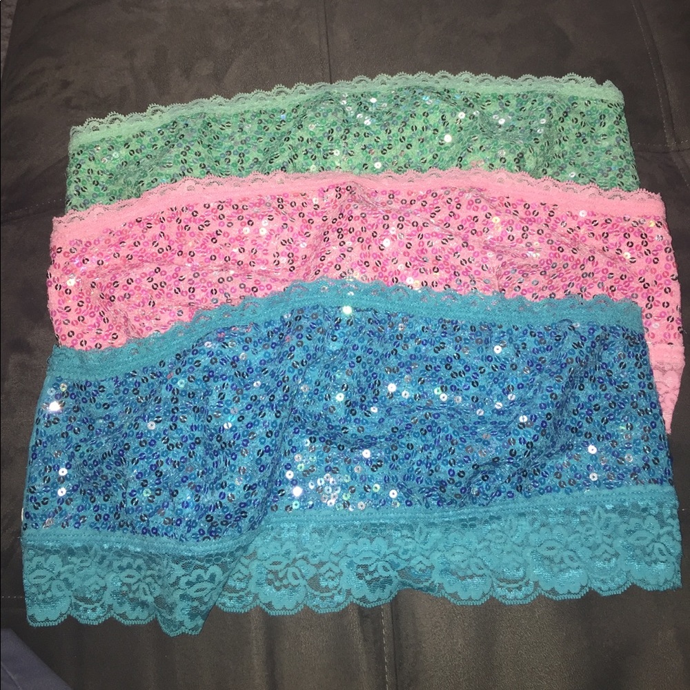 3 Victoria Secret Lace Bandeau NEVER USED!!