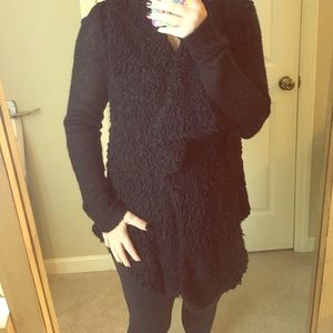 Black sweater, great textures