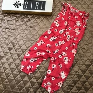 Pink floral jumpsuit