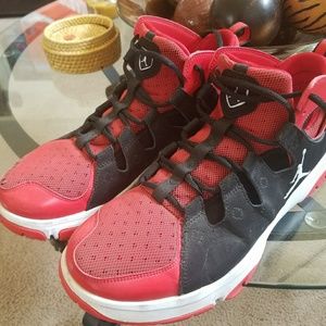 Black and red Jordan's size 10.5