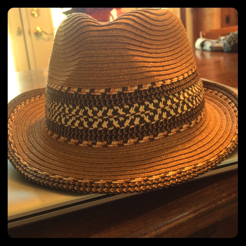Brown summer fedora