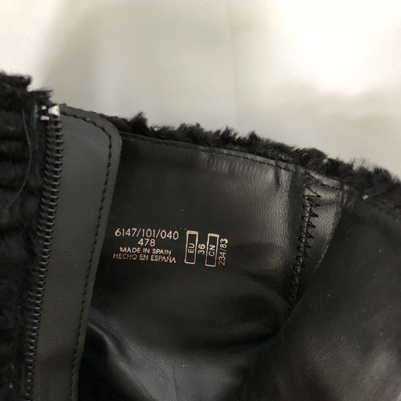 Zara Black suede textured booties - Picture 3 of 3