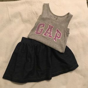 GAP tank and Crazy 8 skirt outfit for Girl Size 4T