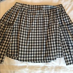 Who What Wear - off should checkered top