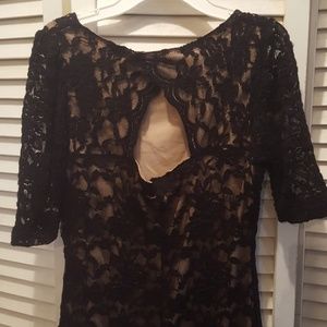 Candalite Black Long Lace Dress