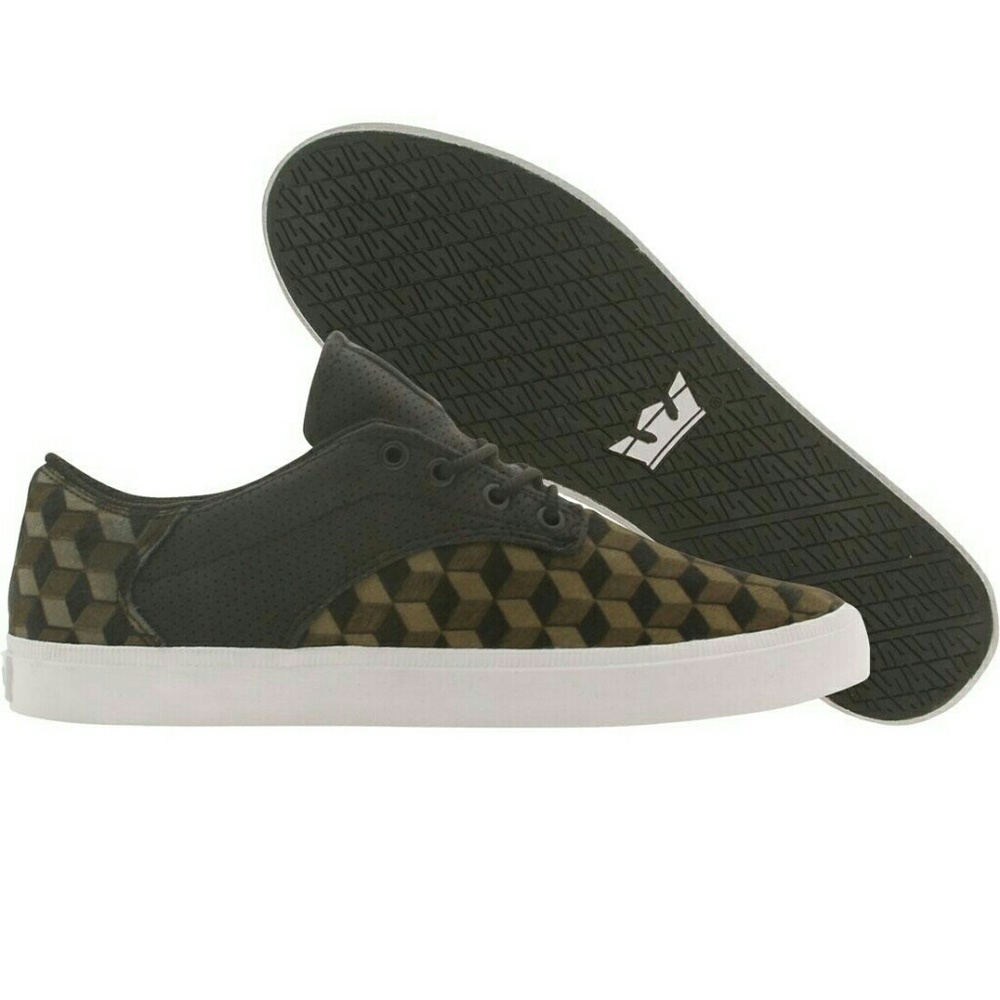NWT Supra Men's Pistol Olive Black White Sneaker