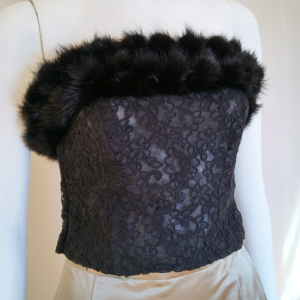 Fox Fur Corset Top.