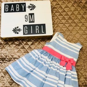 Blue and pink bow dress