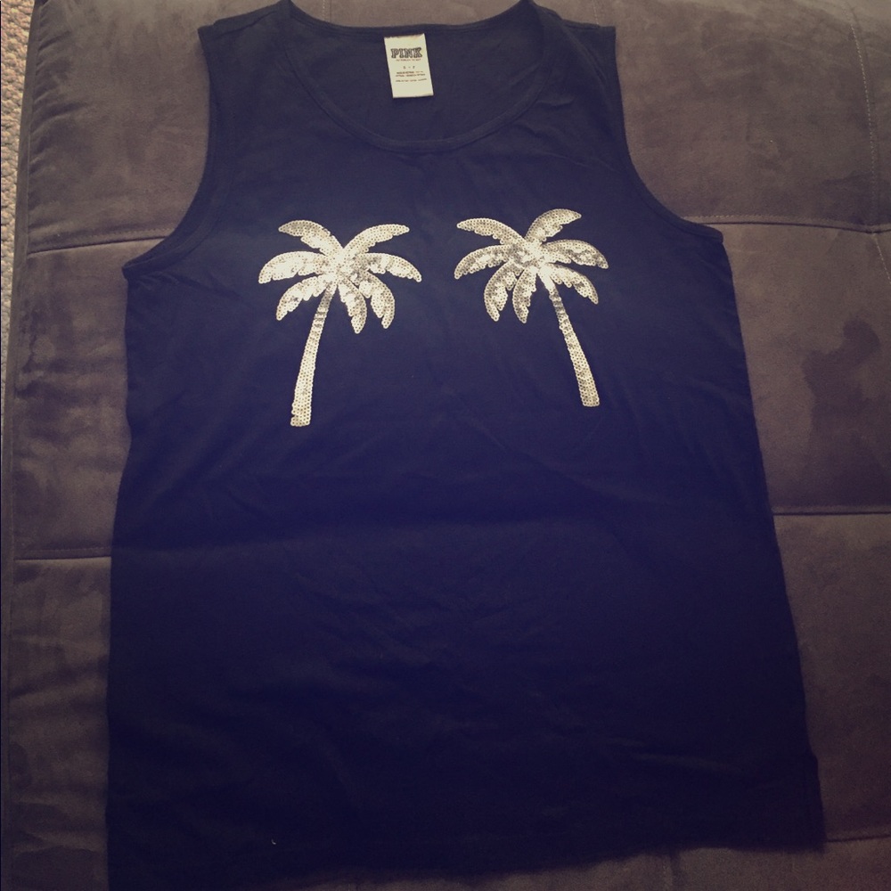 PINK Palm Tree T-shirt NEVER USED!