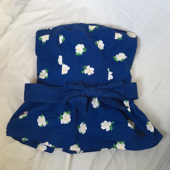 Abercrombie & Fitch peplum strapless top - Picture 1 of 1