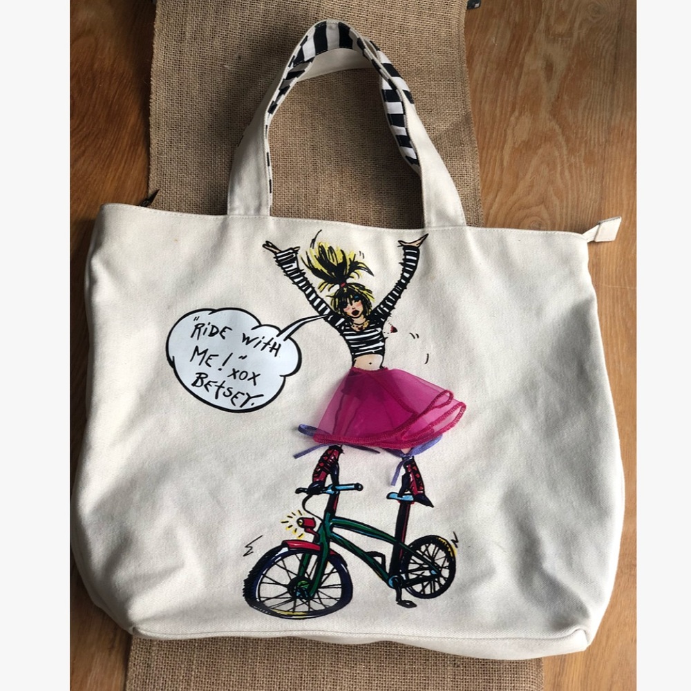 Betsey Johnson Large Canvas Tote