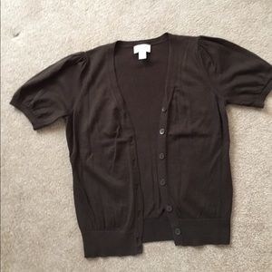 Loft short sleeved chocolate cardigan